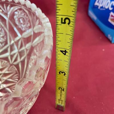 Saw tooth crystal hobstar centerpiece bowl