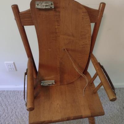 Vintage Solid Wood Child's Highchair