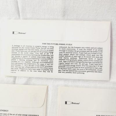 3 - FIRST DAY STAMPS - 1977 ENERGY CONSERVATION / DEVELOPMENT