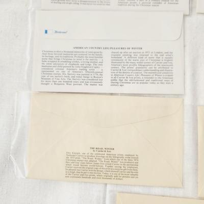 6 - FIRST DAY STAMPS -  1974 & 1976 CHRISTMAS CURRIER & IVES