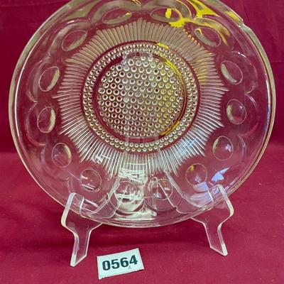 Indiana glass thumbprint bowl 81/2â€x 3â€