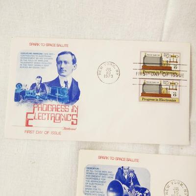 3 - FIRST DAY STAMPS - 1973 PROGRESS IN ELECTRONICS