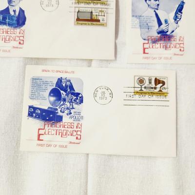 3 - FIRST DAY STAMPS - 1973 PROGRESS IN ELECTRONICS