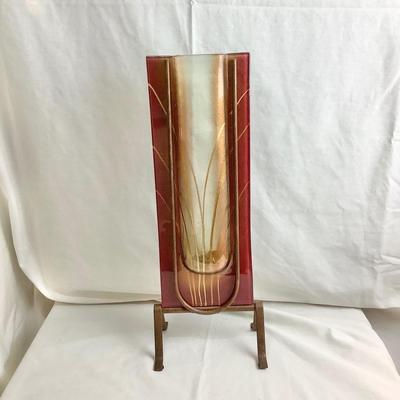 Lot 428 Signed Mark Hines, Custom Made Rectangle Standing Vase