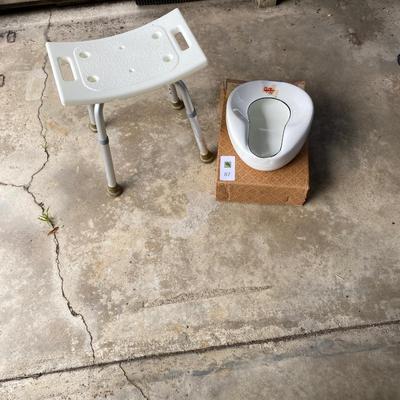 Medical lot bed pan and shower chair