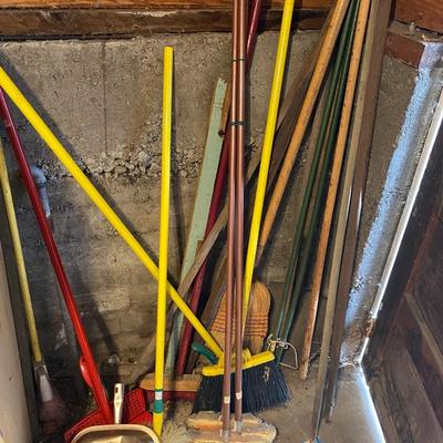 Vintage cabinet with household supplies