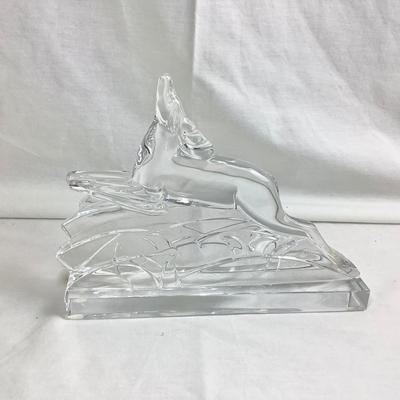 Lot 430. Baccarat 1990â€™s Leaping Stag Figurine