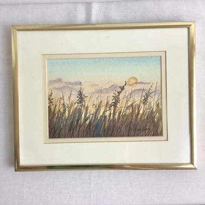 Lot 433  Signed Original Watercolor by Nancy Handlan â€œ Last Moments â€œ