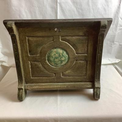 Lot 434 Vintage Style Global Views Book Stand & Vintage Style Framed Print of Ship on Canvas