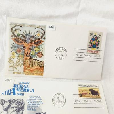 10 - FIRST DAY STAMPS - 1973 MIXED THEME