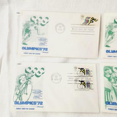 4 - FIRST DAY STAMPS - 1972 OLYMPICS