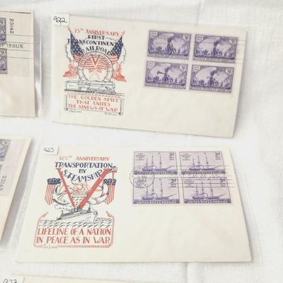 6 - FIRST DAY STAMPS - 1944 TRANSPORTATION (BEAUTIFUL ARTWORK)