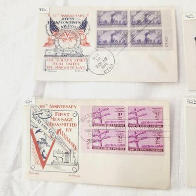6 - FIRST DAY STAMPS - 1944 TRANSPORTATION (BEAUTIFUL ARTWORK)