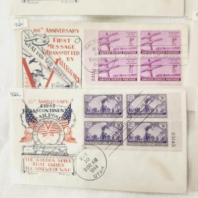 6 - FIRST DAY STAMPS - 1944 TRANSPORTATION (BEAUTIFUL ARTWORK)