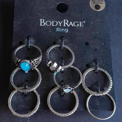 Body Rage rings all size 8