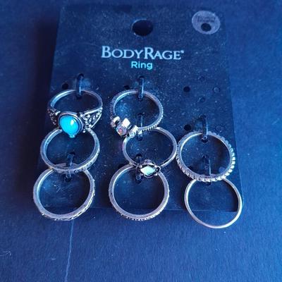 Body Rage rings all size 8