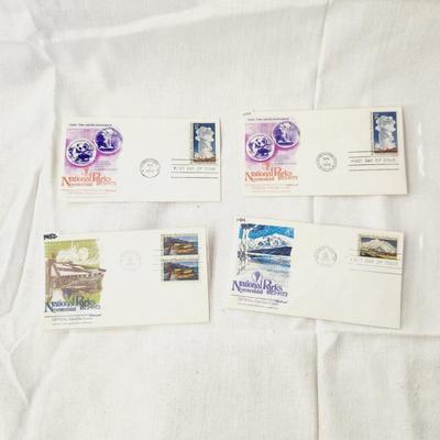 4 - FIRST DAY STAMPS - 1972 NATIONAL PARK CENTENNIAL