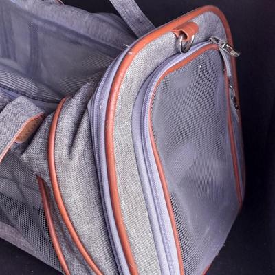 Mr. Peanut's soft sided dog carrier bag with clasp locking zippers