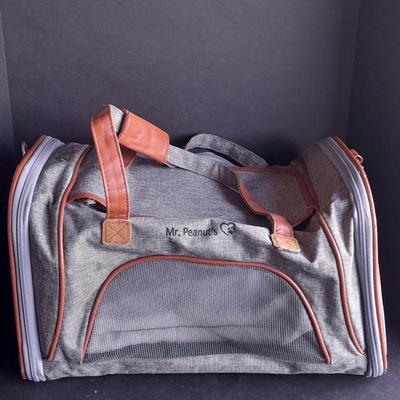 Mr. Peanut's soft sided dog carrier bag with clasp locking zippers