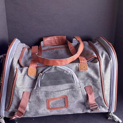Mr. Peanut's soft sided dog carrier bag with clasp locking zippers