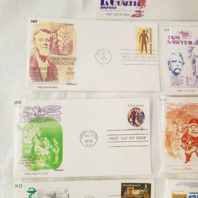 13 - FIRST DAY STAMPS - 1972 MIXED THEME