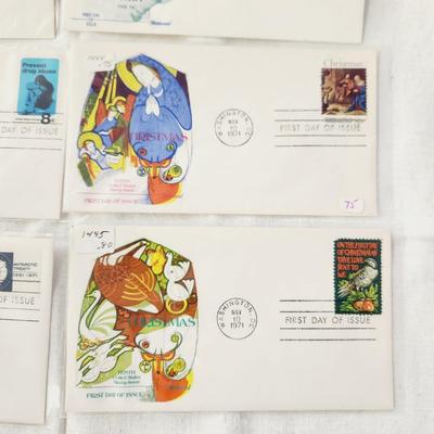 11 - FIRST DAY STAMPS - 1971 MIXED THEME