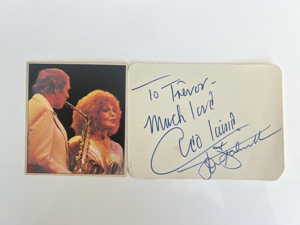 Jazz singer Cleo Laine signed note EstateSales org Jazz singer Cleo Laine signed note EstateSales org