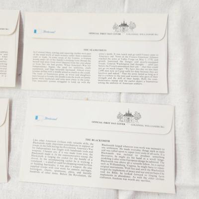 4 - FIRST DAY STAMPS - 1977 CHARLES BERGER ART WORK