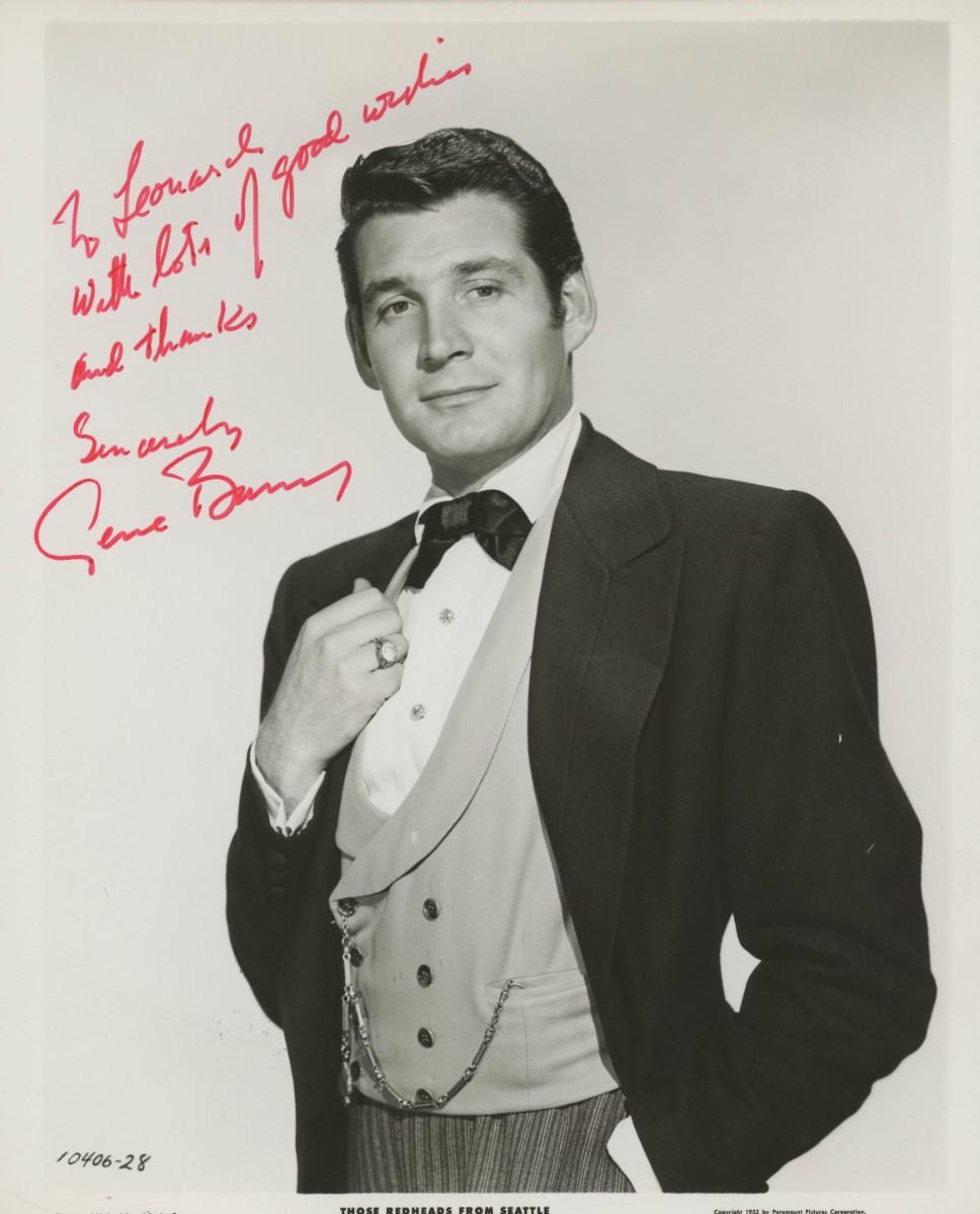 Gene Barry signed photo | EstateSales.org - How Tall Was Gene Barry: Classic TV Icon’s Stature