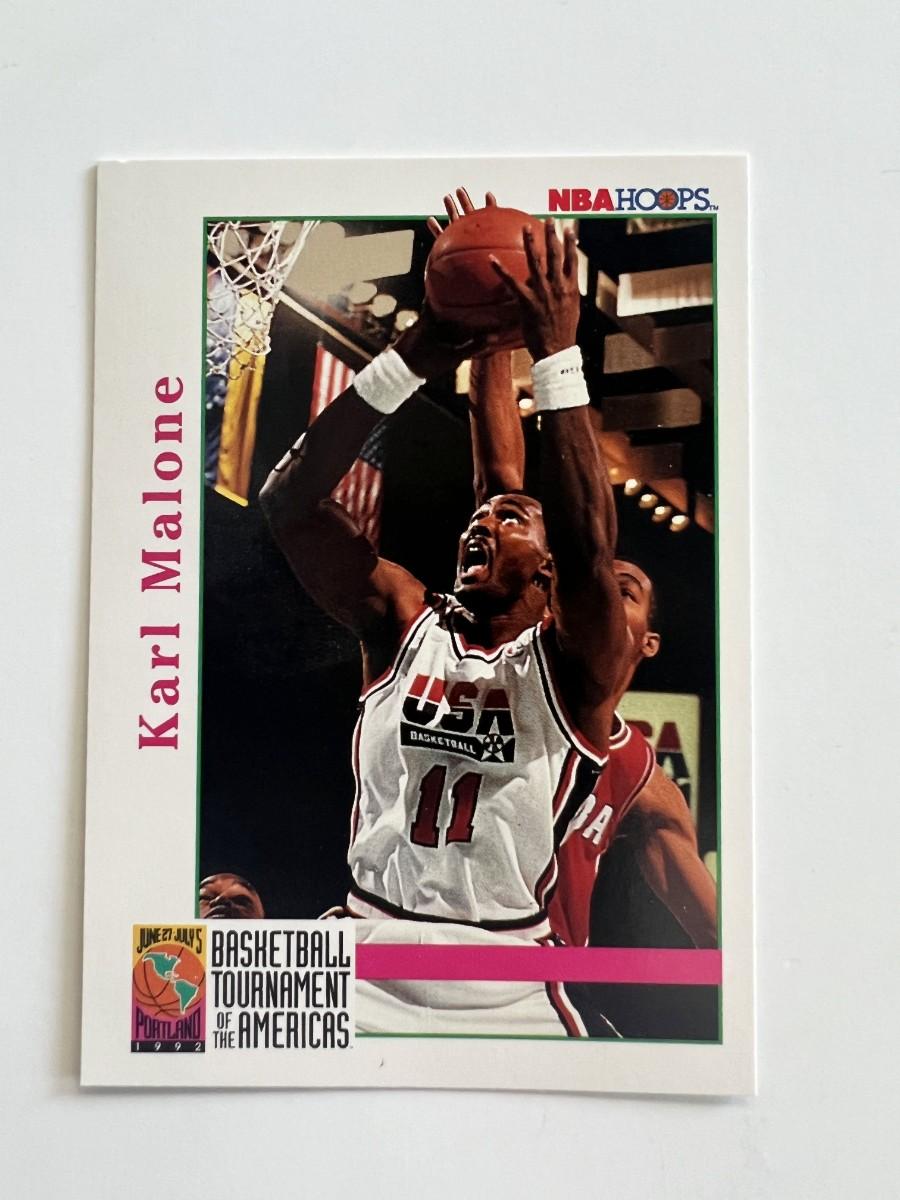 michael jordan karl malone nba hoops card