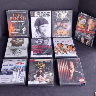 Movies on DVD Left Behind, D-Day, Pretty Baby, Broken City, and other great titles.!