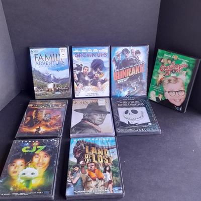 Movies on DVD Family Adventure collection, Grown Ups, A Christmas Story, Night before Christmas and more