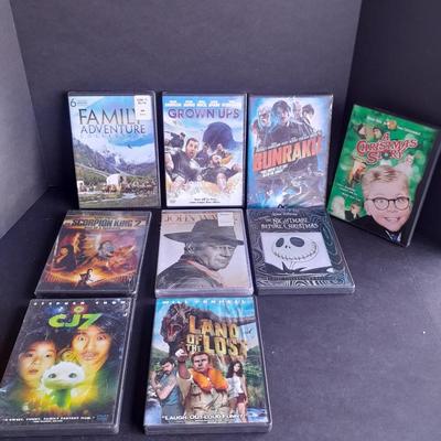 Movies on DVD Family Adventure collection, Grown Ups, A Christmas Story, Night before Christmas and more