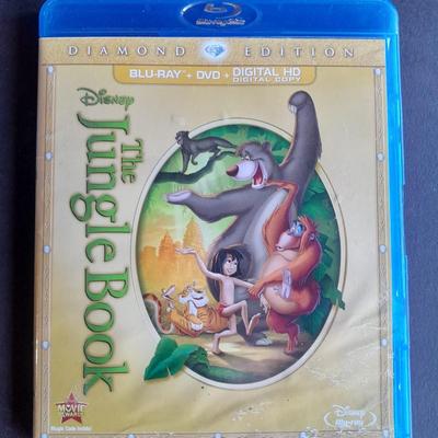 Three Children's movies on DVD Blue Ray Dumbo, Sleeping Beauty, and The Jungle Book