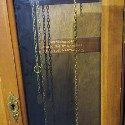 Vintage The " SENATOR" Grandfather Clock an Original Daneker Hall Clock Fallston Maryland