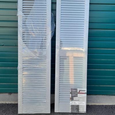 Four new Builders Edge Paintable Shutters  15" x 55"
