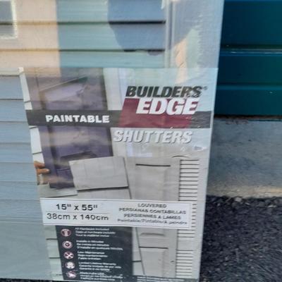 Four new Builders Edge Paintable Shutters  15" x 55"