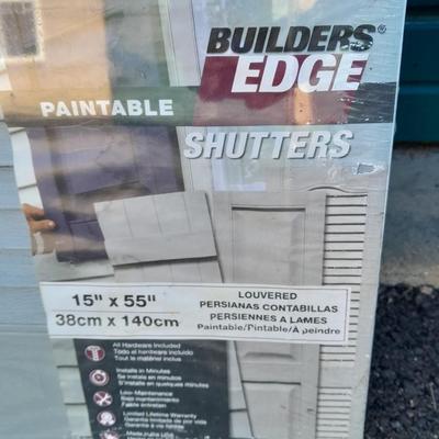 Four new Builders Edge Paintable Shutters  15" x 55"