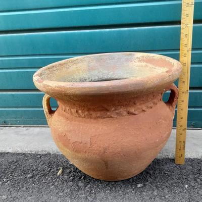 Large 15" wide Terracotta Plant pot with Handles Holds a 13" plant