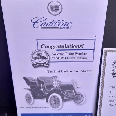Three Cadillac Classics Die Cast Car Set Each with COA