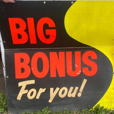 Vintage Heavy Card Board Sign