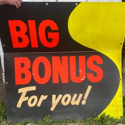Vintage Heavy Card Board Sign
