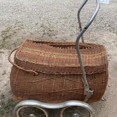 Vintage Buggy Frame with Basket
