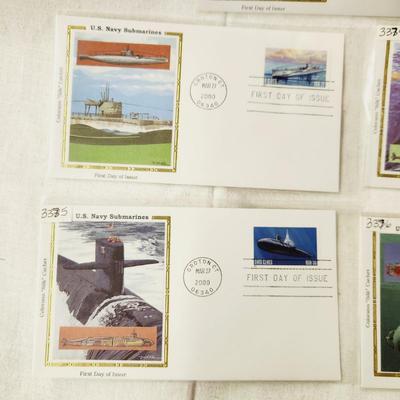 5 - FIRST DAY STAMPS - 2000 US NAVY SUBMARINES