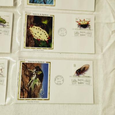 7 - FIRST DAY STAMPS - 1999 INSECTS & SPIDERS