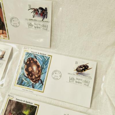 7 - FIRST DAY STAMPS - 1999 INSECTS & SPIDERS