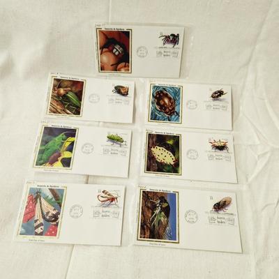 7 - FIRST DAY STAMPS - 1999 INSECTS & SPIDERS
