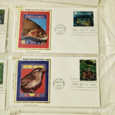 10 - FIRST DAY STAMPS - 2000 PACIFIC COAST RAIN FOREST