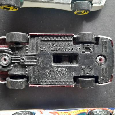 Five collectible Hot Wheel cars
