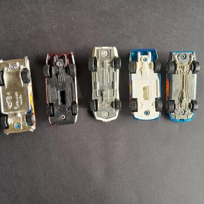 Five collectible Hot Wheel cars